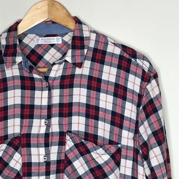 Pull & Bear Sz M Plaid Tunic - Picture 1 of 5
